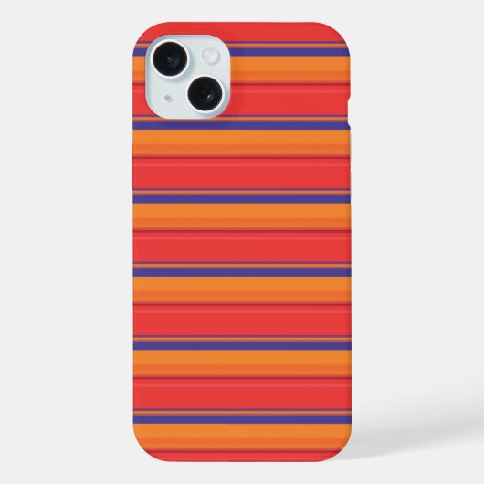 かわいいカラフルな夏のストライプ iPhoneケース (裏面)