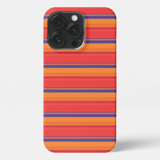 かわいいカラフルな夏のストライプ iPhoneケース (裏面)