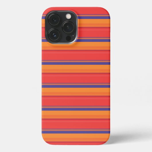 かわいいカラフルな夏のストライプ iPhoneケース (裏面)