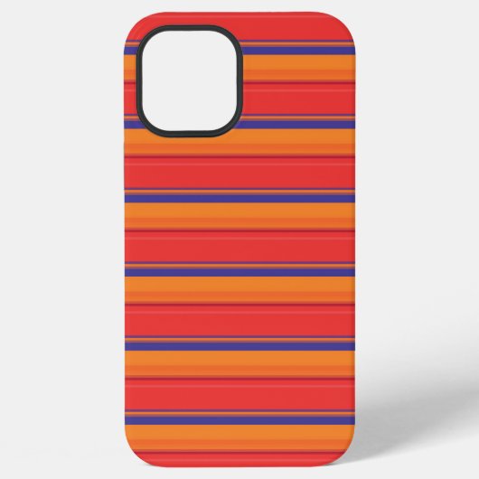 かわいいカラフルな夏のストライプ iPhoneケース (裏面)