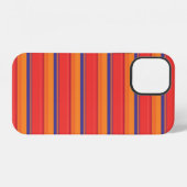 かわいいカラフルな夏のストライプ iPhoneケース (裏面横)