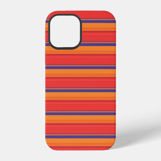 かわいいカラフルな夏のストライプ iPhoneケース (裏面)