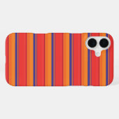 かわいいカラフルな夏のストライプ iPhoneケース (裏面横)