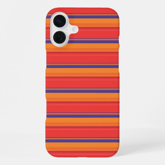 かわいいカラフルな夏のストライプ iPhoneケース (裏面)