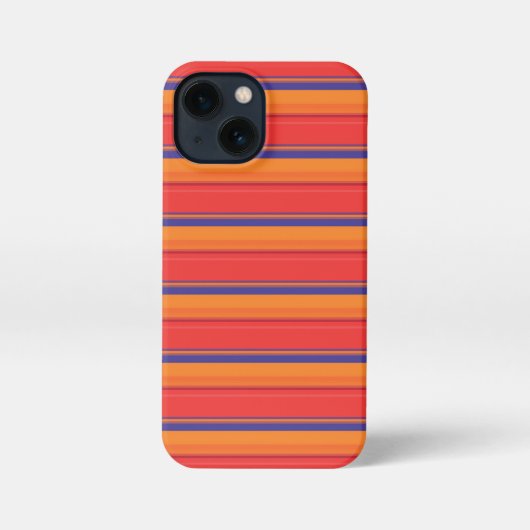 かわいいカラフルな夏のストライプ iPhoneケース (裏面)