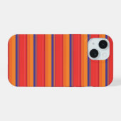 かわいいカラフルな夏のストライプ iPhone 15ケース (裏面横)