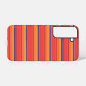 かわいいカラフルな夏のストライプ SAMSUNG GALAXYケース (裏面横)