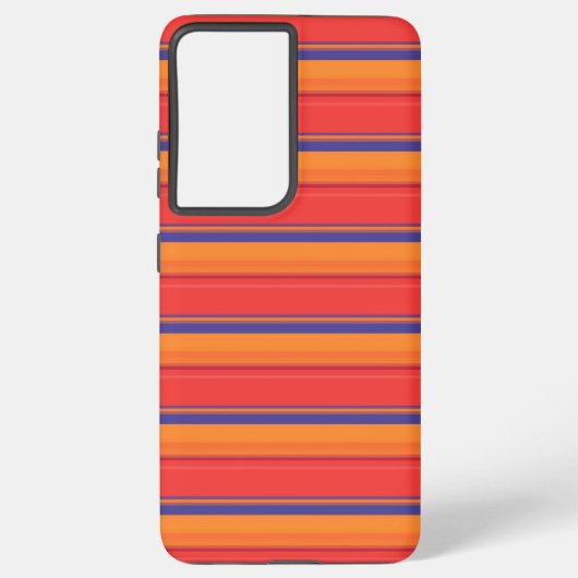 かわいいカラフルな夏のストライプ SAMSUNG GALAXYケース (裏面)