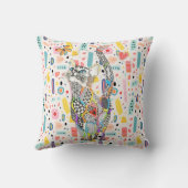 かわいいカラフルな好奇心が強い猫のクッション クッション (裏面)