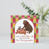 かわいいカラフルな小さいカバの先生への感謝 シーズンカード (スタンド正面)