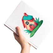 かわいいカラフルな小さな家 シール