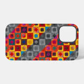 かわいいカラフルな幾何学模様 iPhoneケース (裏面横)