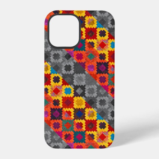 かわいいカラフルな幾何学模様 iPhoneケース (裏面)