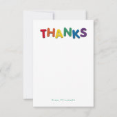 かわいいカラフルな感謝の気持ちを込めたパーソナライズドメッセージ サンキューカード (正面)