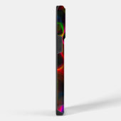 かわいいカラフルな抽象的なライン iPhoneケース (右側面)