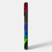 かわいいカラフルな抽象的なライン iPhoneケース (左側面)
