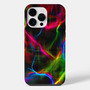 かわいいカラフルな抽象的なライン iPhone 14 PRO MAXケース