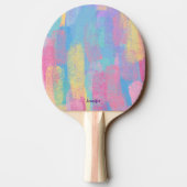 かわいいカラフルな抽象的な卓球ラケット（名前入り） 卓球ラケット (裏面)