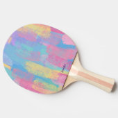 かわいいカラフルな抽象的な卓球ラケット（名前入り） 卓球ラケット (横)
