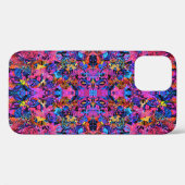 かわいいカラフルな抽象的な花柄 Case-Mate iPhoneケース (裏面 (横))