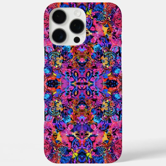 かわいいカラフルな抽象的な花柄 Case-Mate iPhoneケース (裏面)