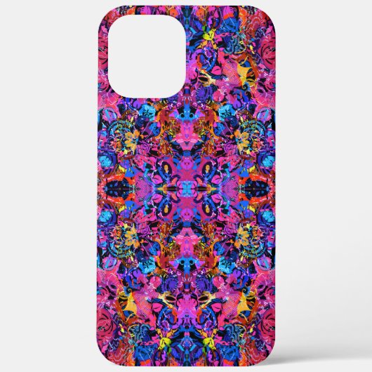 かわいいカラフルな抽象的な花柄 Case-Mate iPhoneケース (裏面)