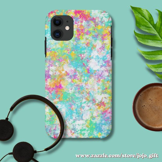 かわいいカラフルな水彩手描きの背景 Case-Mate iPhoneケース