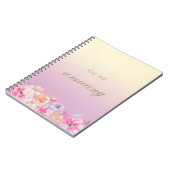 かわいいカラフルな水彩花 ノートブック (左側)