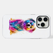かわいいカラフルな犬 iPhoneケース (裏面横)