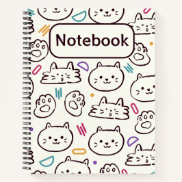 かわいいカラフルな猫の子供用ノートブック ノートブック