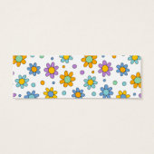 かわいいカラフルな花のデザインのしおり (裏面)