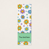 かわいいカラフルな花のデザインのしおり (正面)