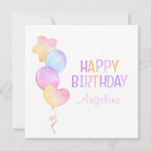 かわいいカラフルな風船 子供たちお誕生日おめでとう (正面)