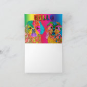 かわいいカラフルな シー・ズーの犬のグリーティングカード サンキューカード (内部)