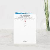 かわいいカラフルな シー・ズー グリーティングカード サンキューカード (裏面)