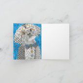 かわいいカラフルな シー・ズー グリーティングカード サンキューカード (内部)