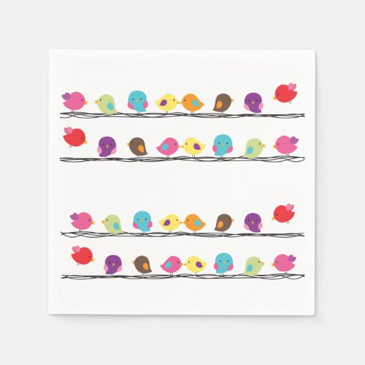 かわいいカラフルのロープの紙ナプキン スタンダードカクテルナプキン (正面)