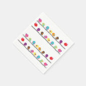 かわいいカラフルのロープの紙ナプキン スタンダードカクテルナプキン (角)