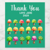 かわいいカラフルのワインラベル ワインラベル (シングルラベル)