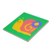 かわいいカラフルの子供のカタツムリデザイン タイル (側面)