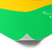 かわいいカラフルの子供のカタツムリデザイン ポスター (角)