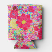 かわいいカラフルの明るい花 缶クーラー (裏面)