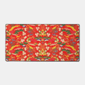 かわいいカラフルの花柄 デスクマット (正面)