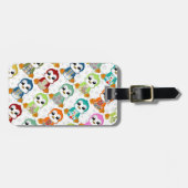 かわいいカラフルの花 ラゲッジタグ (正面横)