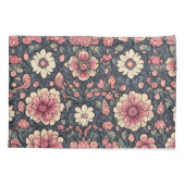 かわいいカラフルの花 枕カバー (裏面)