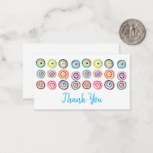 かわいいカラフルの虹のお洒落丸 ノートカード (正面/裏面インサイチュ)