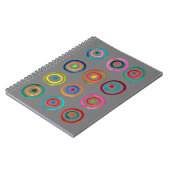 かわいいカラフルの虹のお洒落丸 ノートブック (左側)