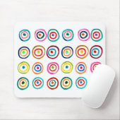 かわいいカラフルの虹のお洒落丸 マウスパッド (マウス)