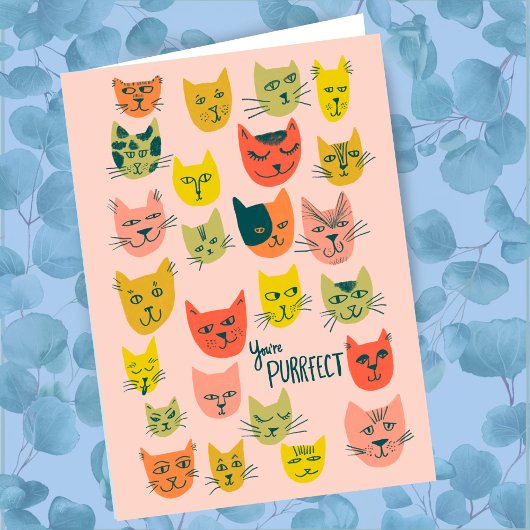 かわいいカラフルの頭のパター最高のンフレンド カード