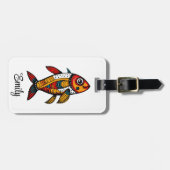 かわいいカラフルの魚の装飾 ラゲッジタグ (正面横)